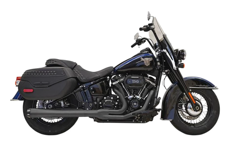 Bassani Road Rage 2-Into-1 Long Exhaust For Harley Softail 2018-2023 1 Bassani Road Rage 2-Into-1 Long Exhaust For Harley Softail 2018-2023
