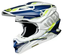 Shoei VFX-EVO Allegiant Helmet -Icon Store shoei vfxevo allegiant helmet white blue yellow
