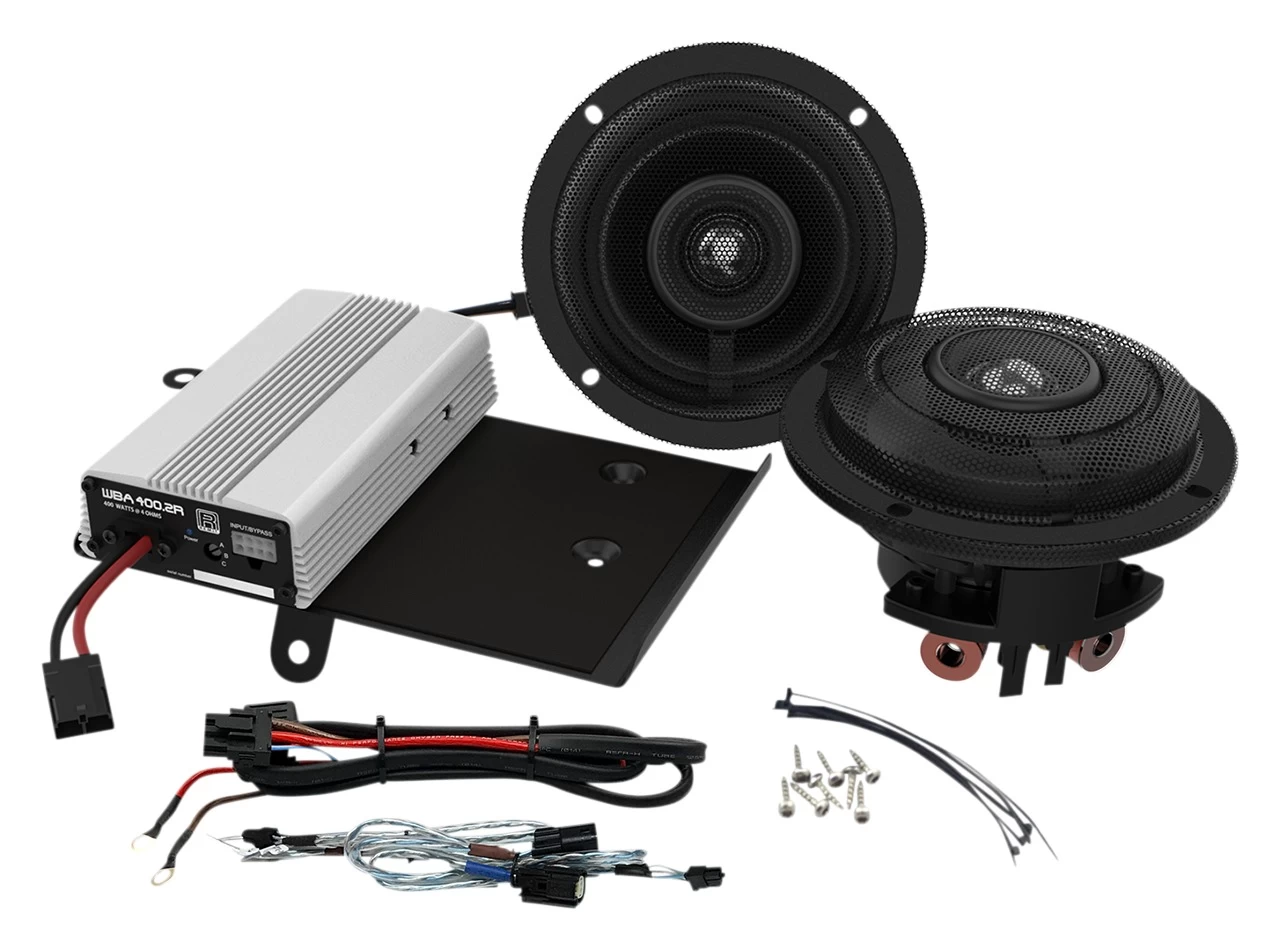 Wild Boar By Hogtunes 6.5" Speakers & 400 Watt Amp Kit For Harley Touring 2014-2023 1 Wild Boar By Hogtunes 6.5" Speakers & 400 Watt Amp Kit For Harley Touring 2014-2023